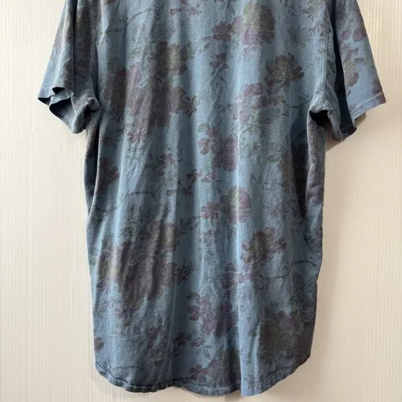 Vintage y2k Abercrombie & Fitch Garmen Dyed Floral Print T-shirt Top Sz L - Picture 14 of 14